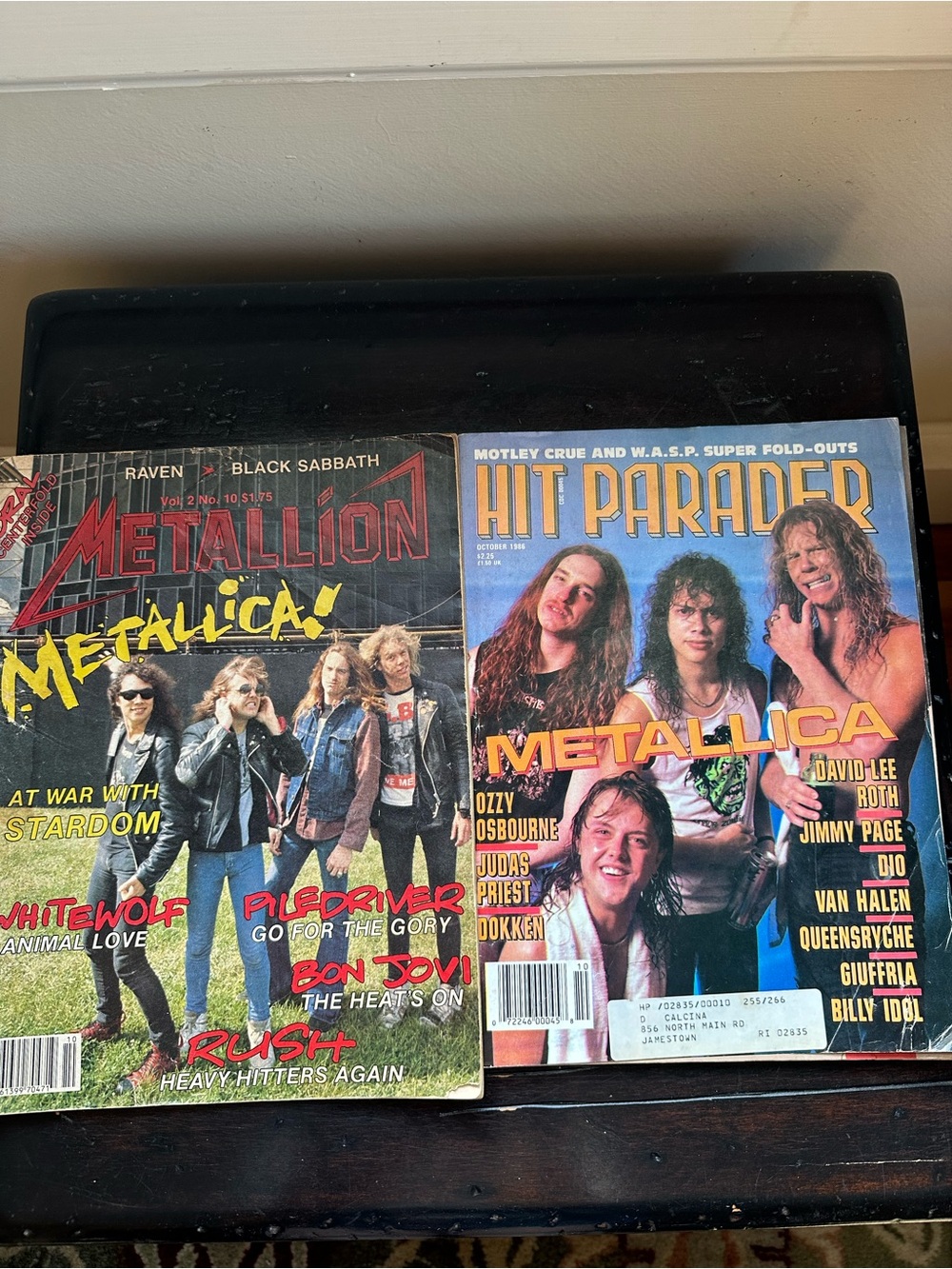Vintage Metallica Magazine Lot 1986 Hit Parader October + Metallion Vol 2 No 10